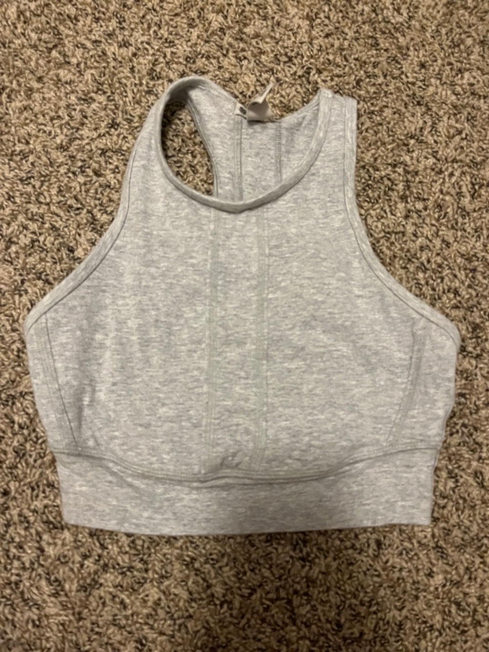 Forever 21 Light Grey High-Neck Sports Bralette